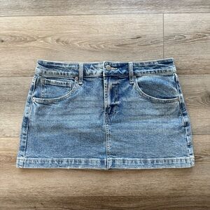 RSQ Womens Low Rise Denim Mini Skirt